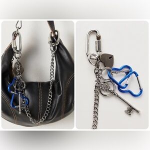 NWOT Free People Charmed Swag Bag Charm - Pewter